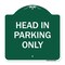 Signmission Designer Series Sign-Head in Parking Only, Green & White Aluminum Sign, 18" x 18", GW-1818-23908 A-DES-GW-1818-23908 - alternate 1